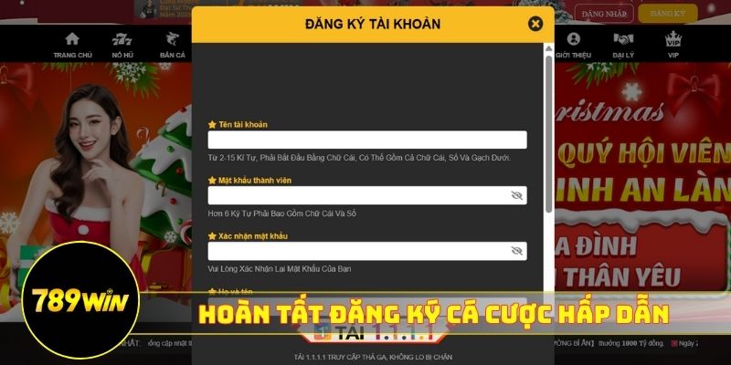 Hoàn tất đăng ký cá cược hấp dẫn