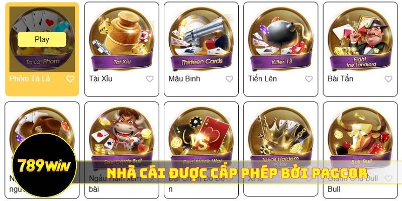 Nhà cái được cấp phép bởi PAGCOR 